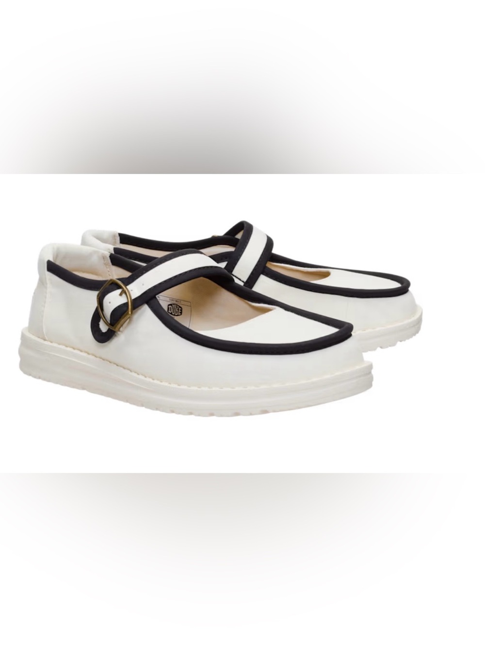 HEYDUDE Wendy Jane Twilled Egret  SIZE 8 NWT